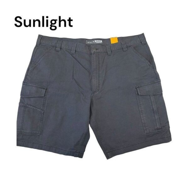 Carhartt Rugged Flex Gray Canvas Cargo Short Men SZ 46 Relaxed Fit With Tags - Picture 1 of 13